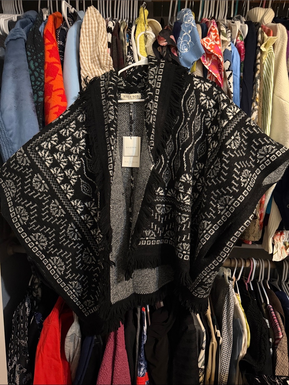 Hale bob poncho style cardigan xs/s nwt
